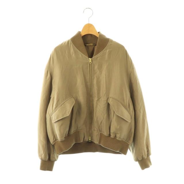 【中古】ムーサ ドゥーズィエム 位置付け 26SS BIO SILK MA1 上衣 上衣 グレージュ