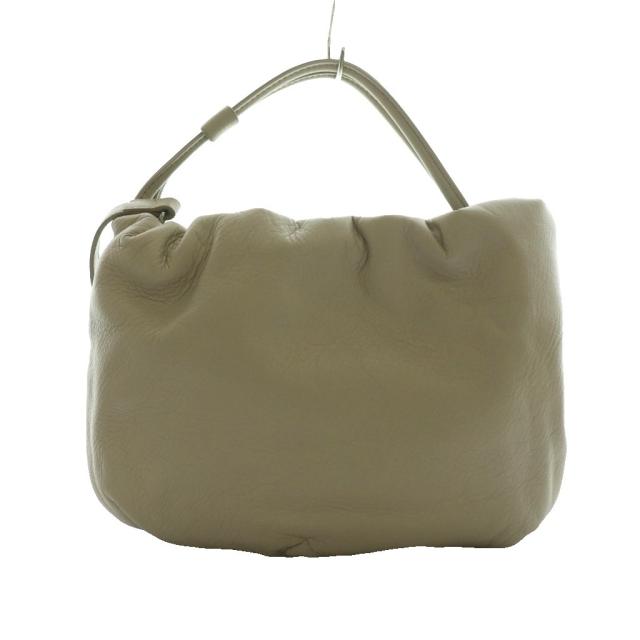 【中古】ラシット RUSSET レザー巾着 4WAYショルダーバッグ ハンド ワンショルダー クラッチバッグ グレー /SS ■OS_1