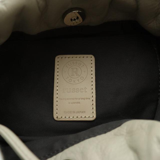 【中古】ラシット RUSSET レザー巾着 4WAYショルダーバッグ ハンド ワンショルダー クラッチバッグ グレー /SS ■OS_6