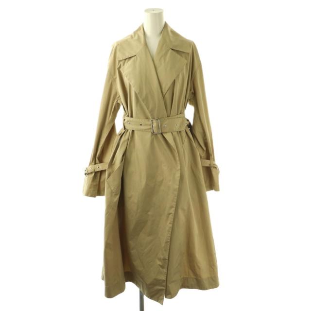【中古】ジルサンダー JIL SANDER ラップコート スプリング ロング 32 ベージュ /HK ■OS レディース