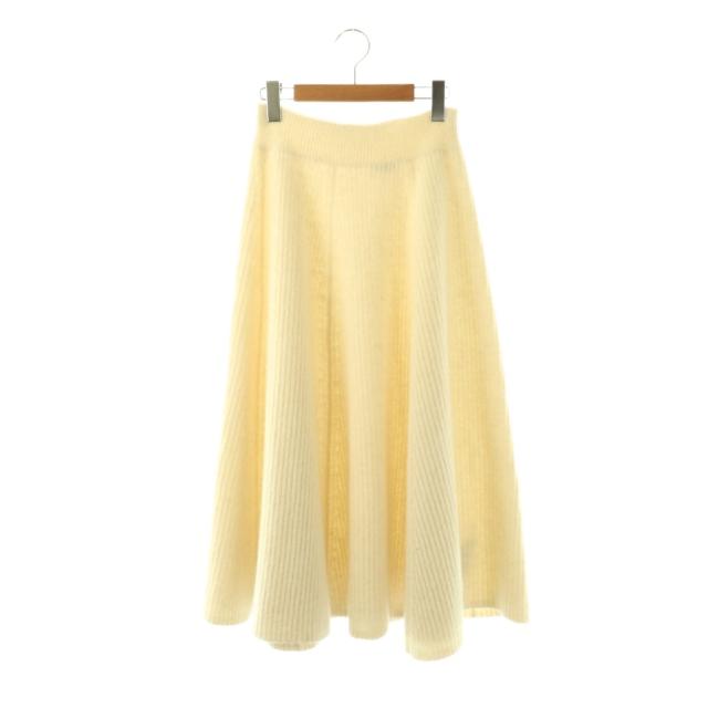 【中古】ジルサンダープラス JIL SANDER＋ ニットスカート フレアスカート アルパカ 34 アイボリー /ES ■OS