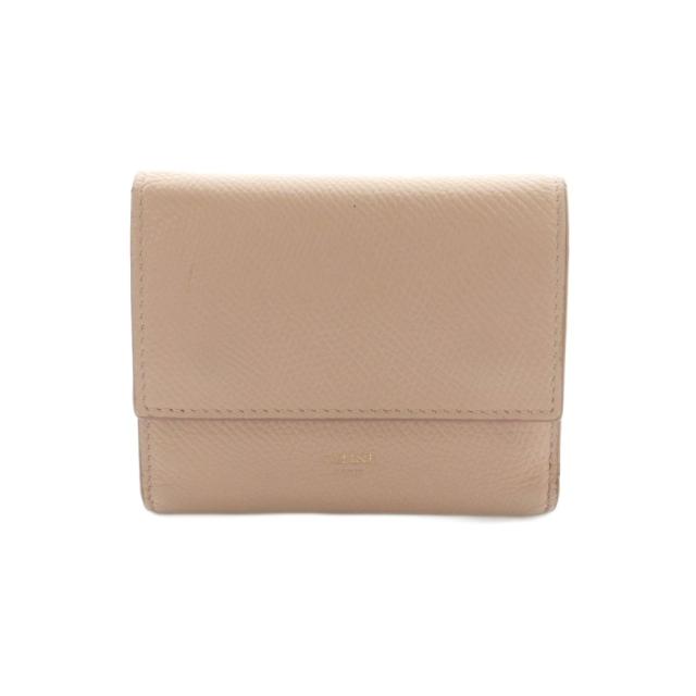 【中古】セリーヌ スモール トリフォールド ウォレット 財布 三つ折り 小銭入れ ピンク /MI ■OS ■OH レディース