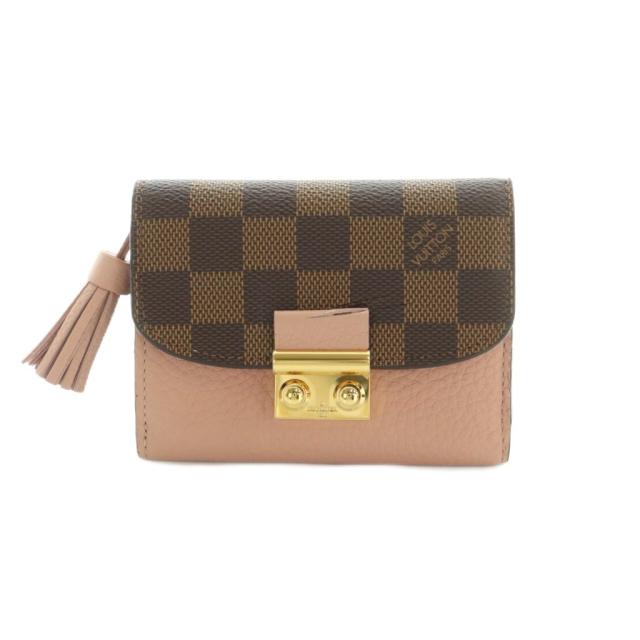 中古】ルイヴィトン ポルトフォイユ クロワゼット ダミエ コンパクト