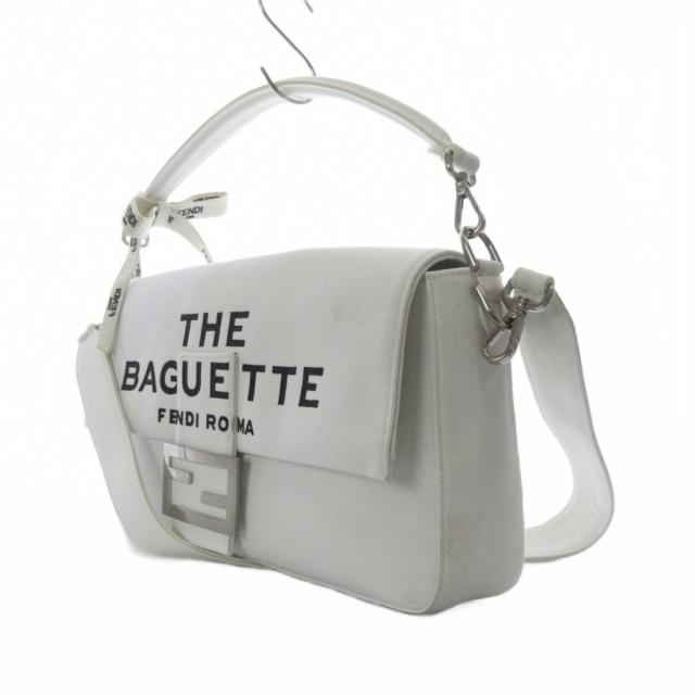 【中古】フェンディ FENDI ×MARC JACOBS ハンドバッグ ワンハンドル ショルダーバッグ 2way ホワイト 8BR809