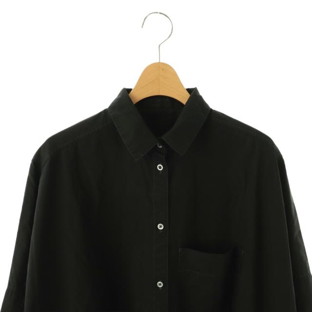 【中古】ジルサンダー JIL SANDER SUNDAY オーバーサイズ長袖シャツ 前開き 34 ブラック /DO ■OS レディース_2