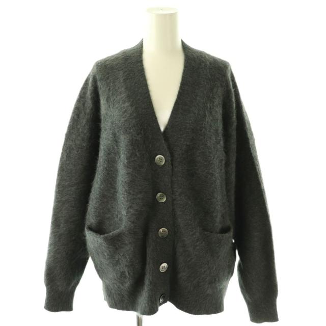 【中古】プルミエ アロンディスモン 1er Arrondissement 24AW FOXアルパカ Vネックカーディガン ニット グレー