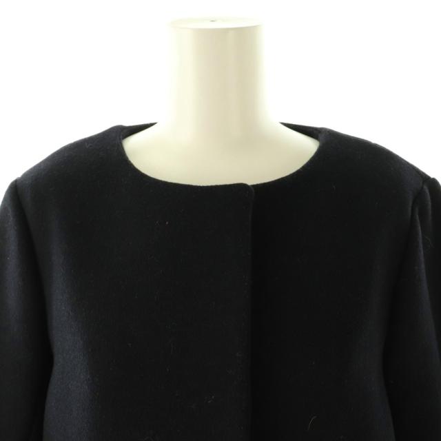 【中古】マルティニーク martinique ダブルクロステントリバーコート ノーカラーコート ダークネイビー_4