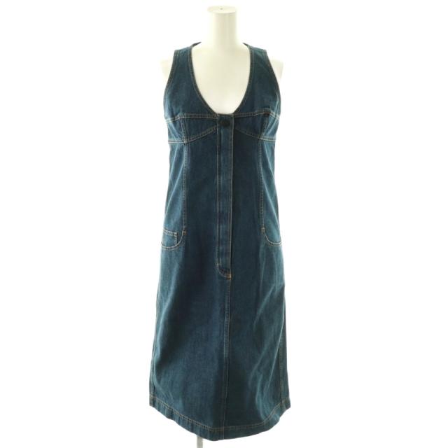 【中古】シャネル CHANEL 99C デニム ワンピース ノースリーブ 36 ブルー /ES ■OS レディース