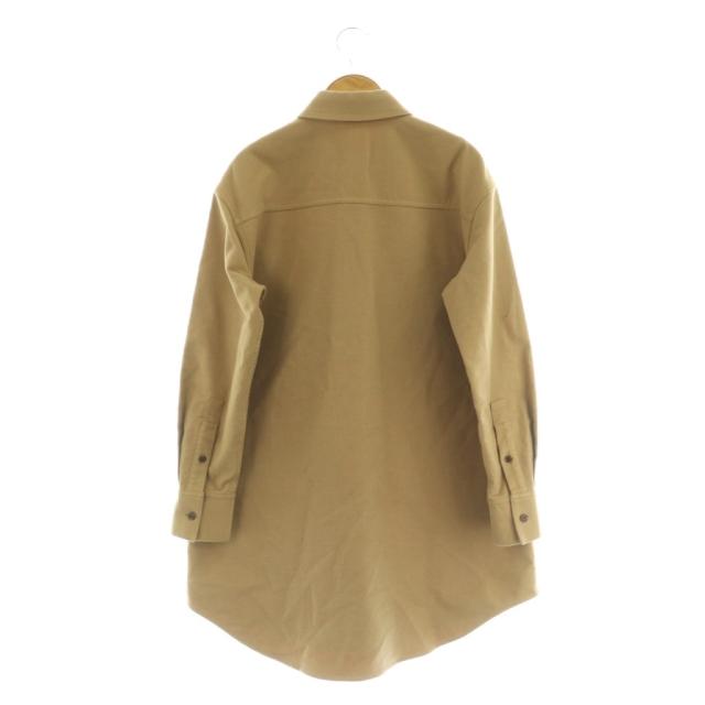 【中古】セオリー Theory 24AW Moleskin Twill MTRY OS SHIRTDR シャツワンピース ミニ 長袖 P ブラウン_1