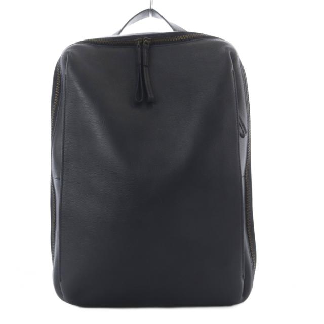 【中古】マザーハウス MOTHERHOUSE カゼマトウ バッグ リュックサック バックパック レザー ネイビー /YO4 ■AD