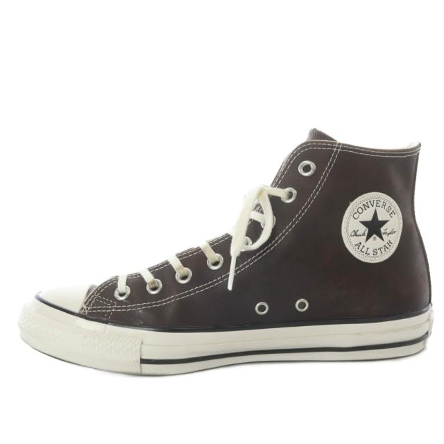 【中古】コンバース CONVERSE ALL STAR AGED WAXEDLEATHER HI スニーカー ハイカット アンティークブラウン 1SE700