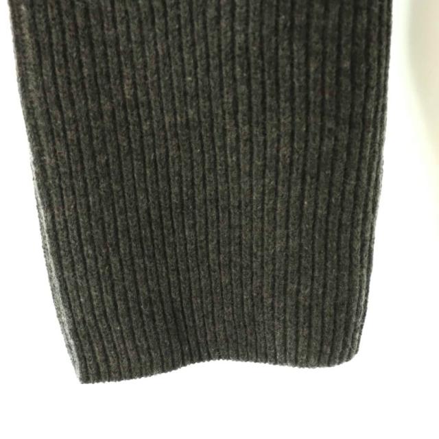 【中古】ハイク リブニットウールシュラッグ ショート丈 長袖 クルーネック ワンカラー 1 グレー /BB レディース_4