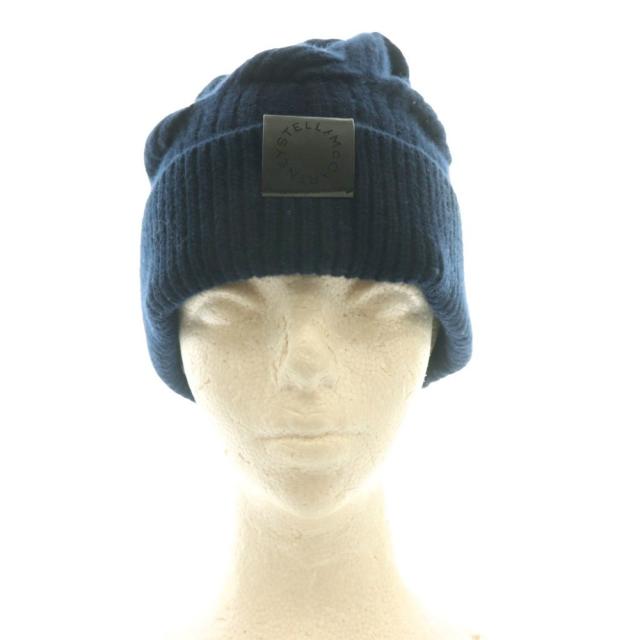 【中古】ステラマッカートニー ファラベラ ケーブルニット ビーニー ニットキャップ 帽子 ウール U 紺 ネイビー /SS_1