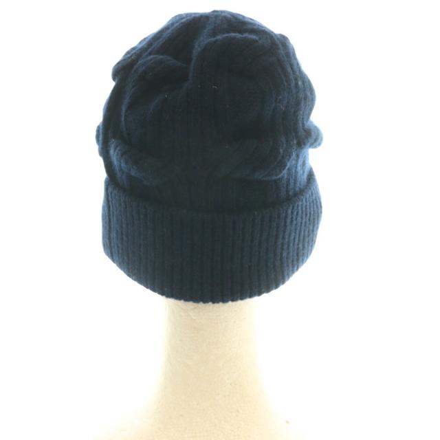 【中古】ステラマッカートニー ファラベラ ケーブルニット ビーニー ニットキャップ 帽子 ウール U 紺 ネイビー /SS_4
