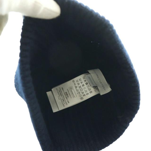 【中古】ステラマッカートニー ファラベラ ケーブルニット ビーニー ニットキャップ 帽子 ウール U 紺 ネイビー /SS_5