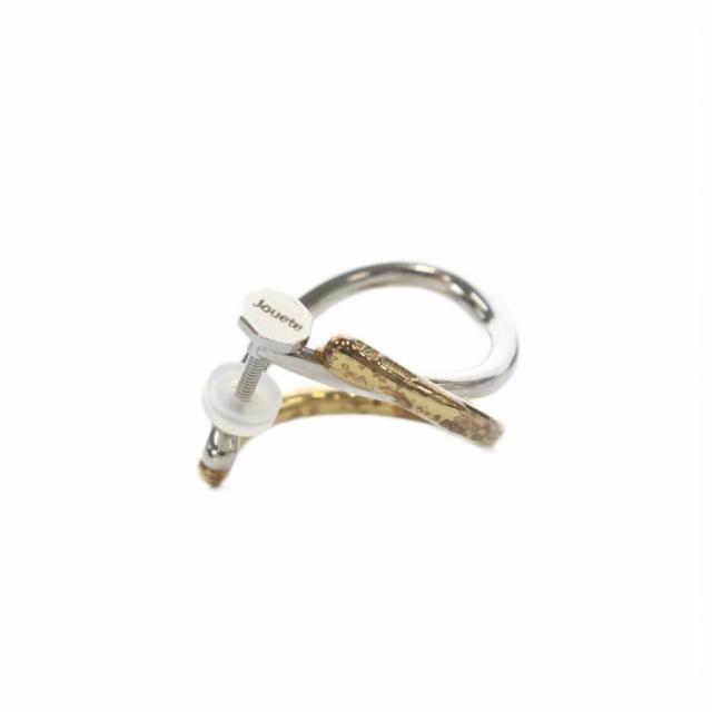 【中古】ジュエッテ サークルイヤリング ティアドロップ コンビカラー シルバー ゴールド色 /SR■SH レディース_7