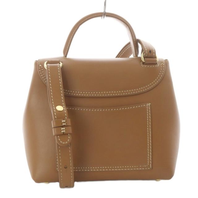 【中古】ポレーヌ POLENE Numero Un Nano バッグ ハンドバッグ ワンハンドル ショルダーバッグ 2way レザー ブラウン_1
