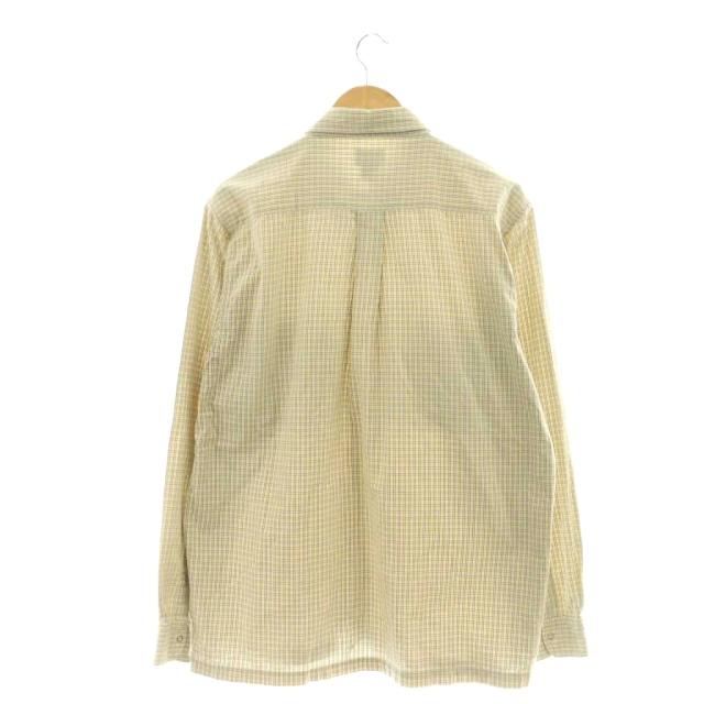 【中古】ステューシー STUSSY 90s 紺タグ チェックシャツ L マルチカラー 黄色 イエロー 白 ホワイト /SS ■OS_1
