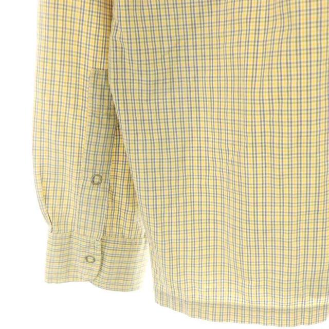 【中古】ステューシー STUSSY 90s 紺タグ チェックシャツ L マルチカラー 黄色 イエロー 白 ホワイト /SS ■OS_3