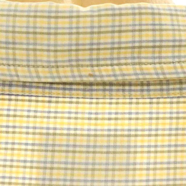 【中古】ステューシー STUSSY 90s 紺タグ チェックシャツ L マルチカラー 黄色 イエロー 白 ホワイト /SS ■OS_5