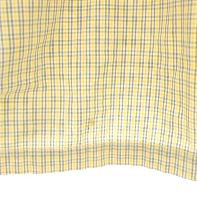 【中古】ステューシー STUSSY 90s 紺タグ チェックシャツ L マルチカラー 黄色 イエロー 白 ホワイト /SS ■OS_6