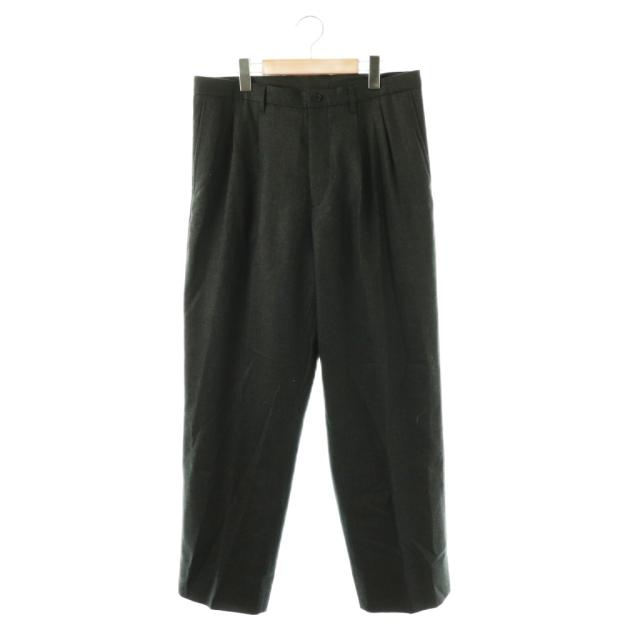 【中古】サタデーズ ニューヨークシティ 24AW WOOL SAXONY 2TUCK SLACKS スラックス パンツ タック L グレー