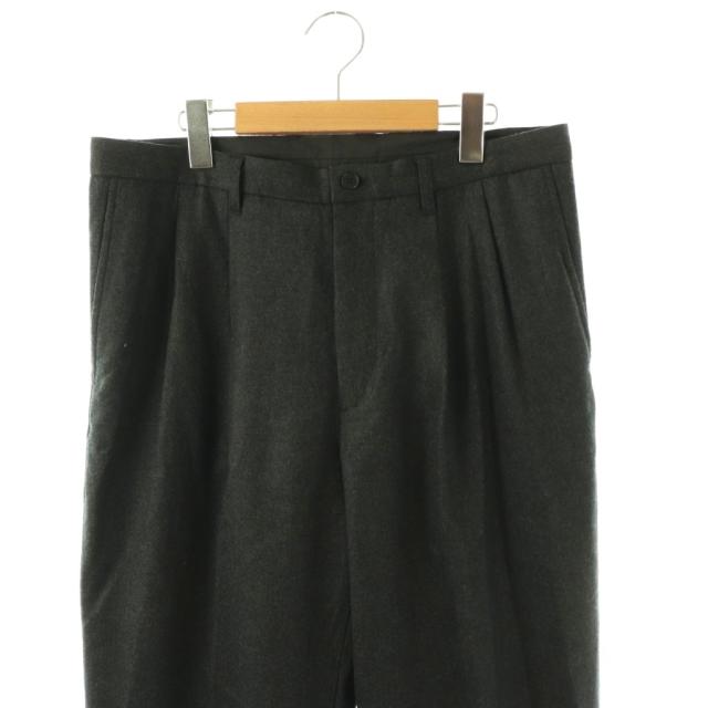 【中古】サタデーズ ニューヨークシティ 24AW WOOL SAXONY 2TUCK SLACKS スラックス パンツ タック L グレー_2