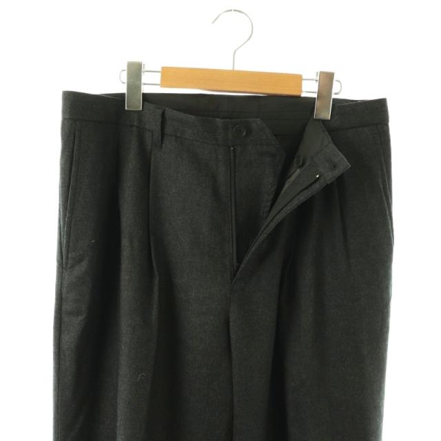 【中古】サタデーズ ニューヨークシティ 24AW WOOL SAXONY 2TUCK SLACKS スラックス パンツ タック L グレー_3