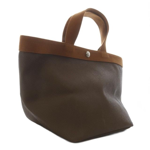 【中古】エルベシャプリエ Herve Chapelier 707GP リュクス舟型トートM ハンドバッグ トープ×ヴィゴーニュ_5