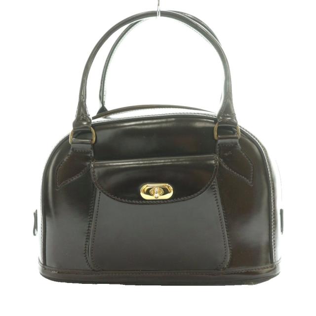 【中古】ジェイ&エムデヴィッドソン J&M Davidson ハンドバッグ ブライドルレザー 茶 ブラウン /SS ■OS レディース