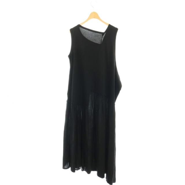 【中古】リミフゥ LIMI feu 25SS ASYMMETRY DRESS ワンピース ノースリーブ ロング 2 黒 /NR ■OS レディース_1