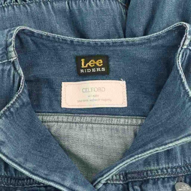 【中古】セルフォード CELFORD ×Lee デニムワンピース ロング 半袖 36 ブルー インディゴ /CX ■OS レディース