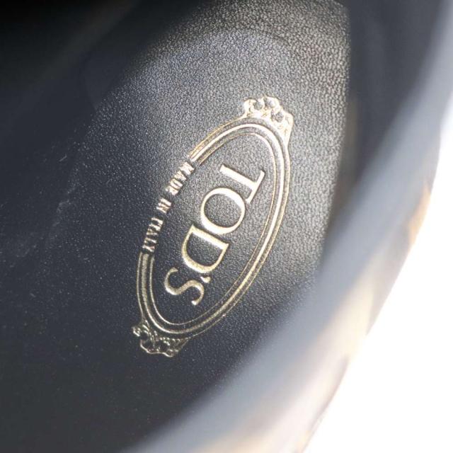 【中古】トッズ TOD'S ハラコ アニマルショートブーツ ハイヒール 38.5 茶色 ブラウン 黒 ブラック /SR レディース_8