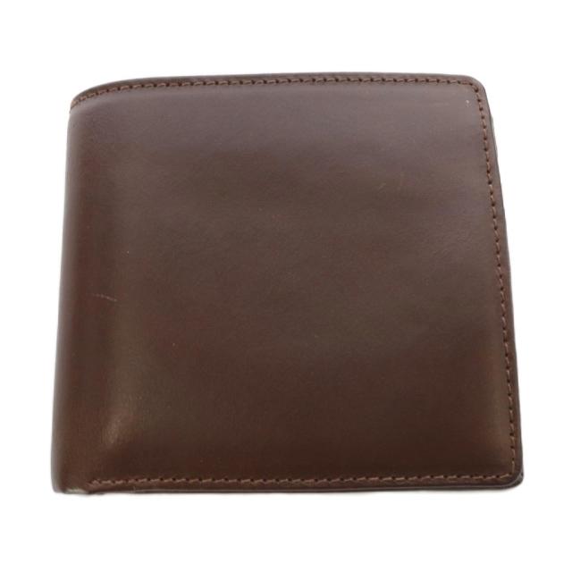 【中古】ホワイトハウスコックス 二つ折り財布 レザー 茶色 ブラウン S7532 /SR メンズ