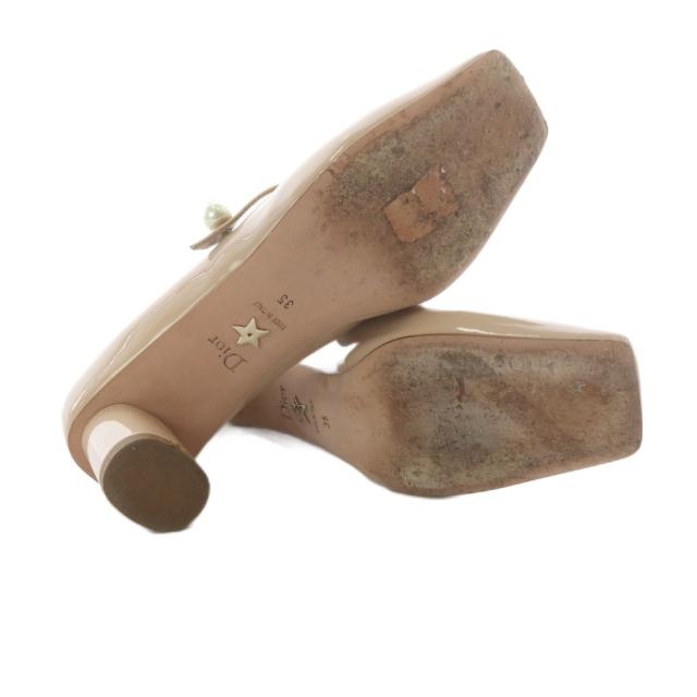 【中古】クリスチャンディオール Christian Dior Jolie Dior パンプス ハイヒール スクエアトゥ 35 ベージュ