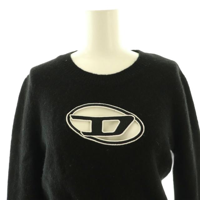 【中古】ディーゼル DIESEL M-AREESA ロゴ ニット セーター L ブラック /DF ■OS レディース_3