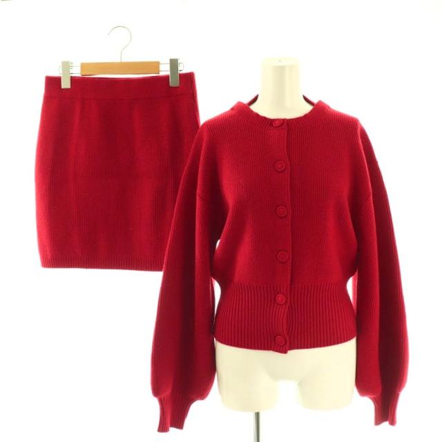 【中古】アメリヴィンテージ 25AW SOLID KNIT CARDIGAN WITH SKIRT セットアップ カーディガン ニット
