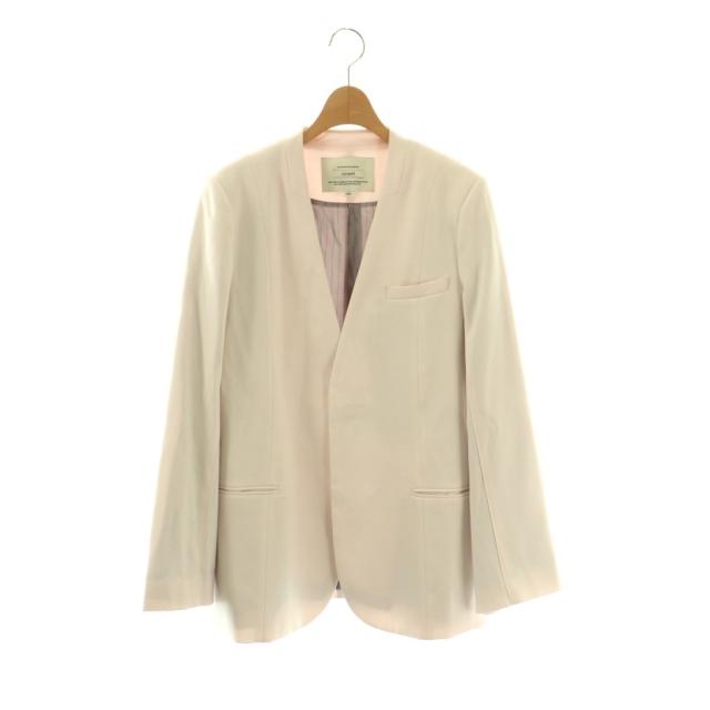 【中古】未使用品 アメリヴィンテージ 26SS DRY TWILL COLLARLESS JACKET ジャケット ノーカラー S ライトピンク