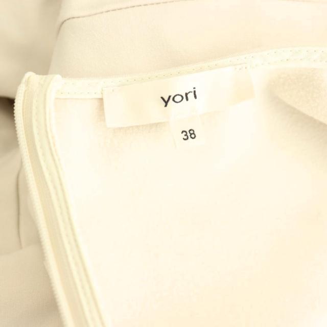 【中古】ヨリ yori ぬくぬくティアードフリルブラウス 長袖 38 ライトベージュ /DO ■OS レディース_4