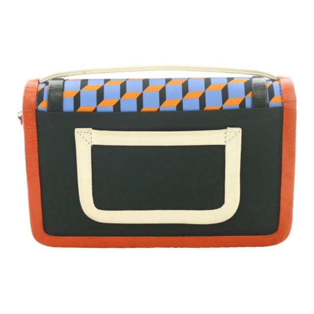 【中古】ピエールアルディ PLANETコレクション アルファ 2WAY バッグ ハンド ショルダー マルチカラー オレンジ 黒_1