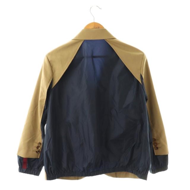 【中古】アンダーカバー UNDERCOVER パネルド ブレザー Panelled Blazer ジャケット 2 紺 ネイビー ベージュ /SS_1