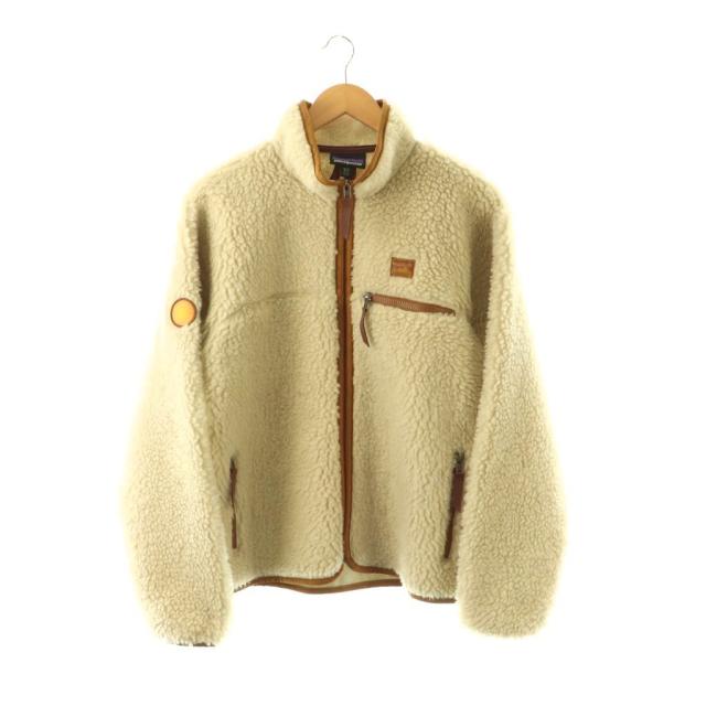 【中古】パタゴニア 24AW 20535 ナチュラルブレンドレトロカーディガン ジャケット ジップアップ ボア M S ベージュ