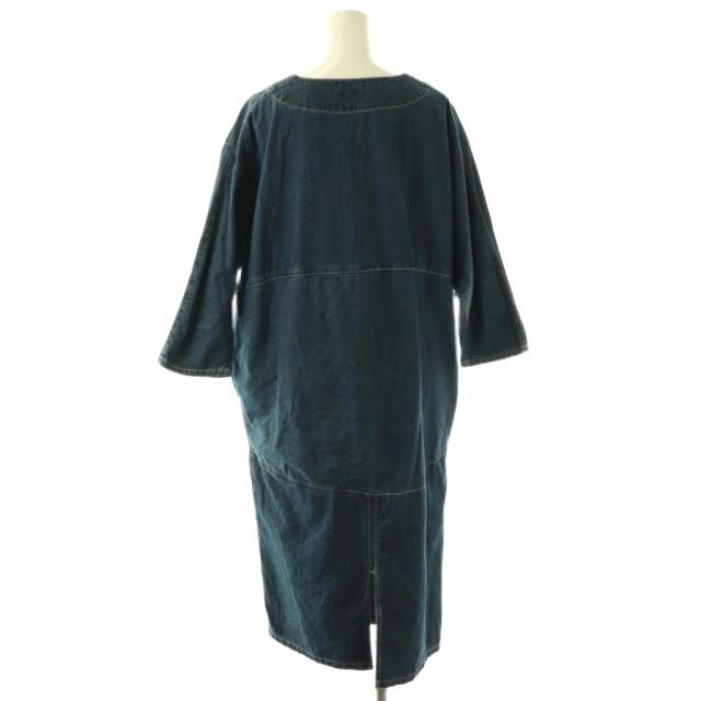 【中古】キャピタル kapital デニムギミックワークデニムワンピース ロング XS ブルー /HK ■OS レディース_1