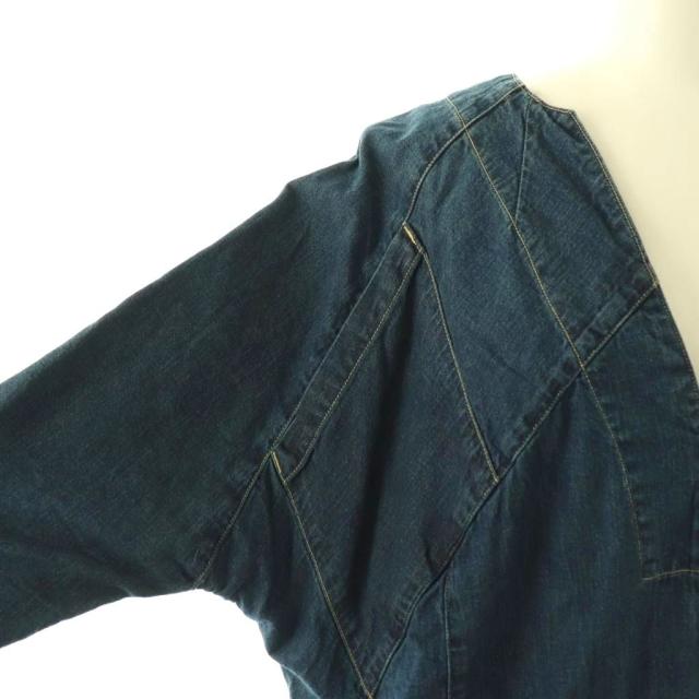 【中古】キャピタル kapital デニムギミックワークデニムワンピース ロング XS ブルー /HK ■OS レディース_4