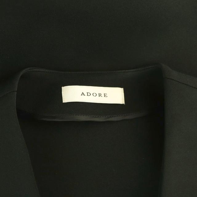 【中古】アドーア ADORE 24SS スキューバジャージージャケット ロング ジップアップ 38 ブラック /HK ■OS レディース_5