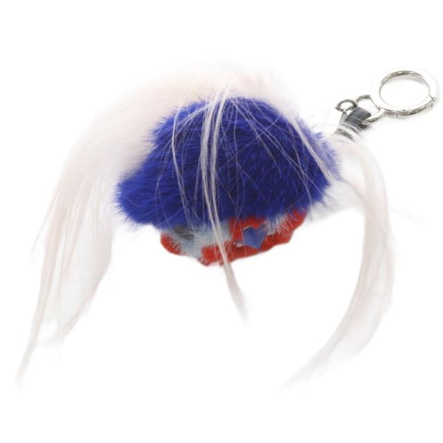 【中古】フェンディ FENDI バッグバグズ チャーム キーホルダー 青 ブルー ピンク /SR ■OH レディース_1