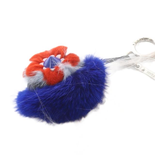 【中古】フェンディ FENDI バッグバグズ チャーム キーホルダー 青 ブルー ピンク /SR ■OH レディース_4