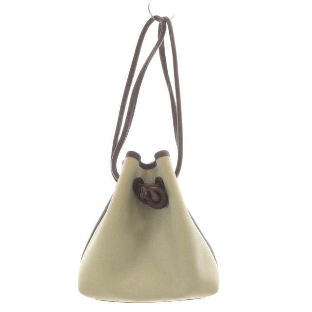 【中古】ヴァジック VASIC キャンバス ショルダーバッグ アイボリー 茶色 ブラウン /SR レディース