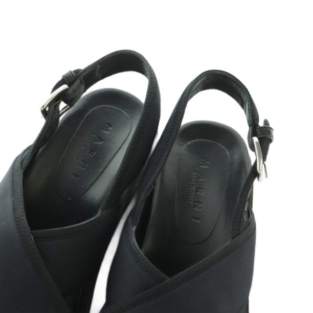 【中古】マルニ MARNI クロス サンダル 40 25.0cm 黒 FBMS005201 /MI ■OS メンズ_3