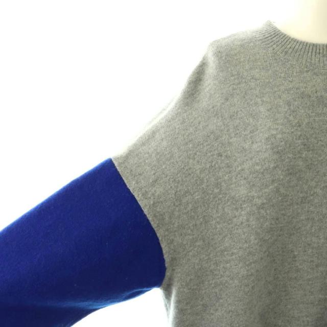 【中古】エンフォルド 24SS BI-COLOR BOX-PULLOVER ニット セーター 長袖 38 グレー マルチカラー /DO ■OS_4